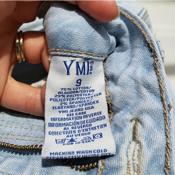 YMI high rise cut off distressed jean shorts - Picture 4 of 6